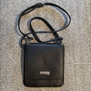 Nautica Black Pebbled Leather Crossbody